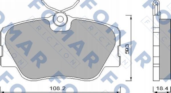Fomar friction FO 474281 Brake Pad Set, disc brake FO474281