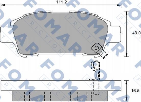 Fomar friction FO 907481 Brake Pad Set, disc brake FO907481