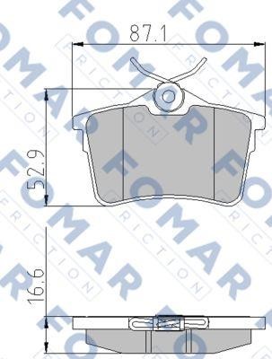 Fomar friction FO 935781 Brake Pad Set, disc brake FO935781