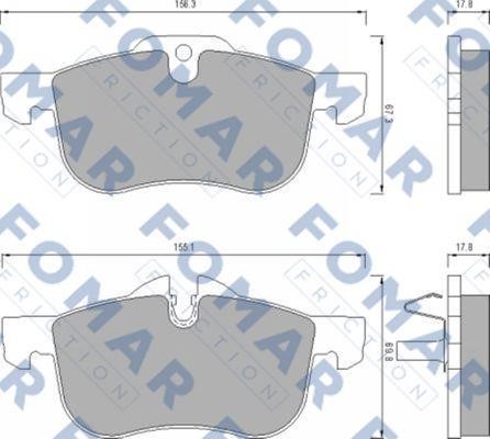 Fomar friction FO 680381 Brake Pad Set, disc brake FO680381