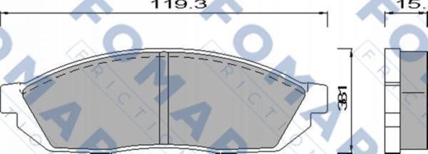 Fomar friction FO 427481 Brake Pad Set, disc brake FO427481