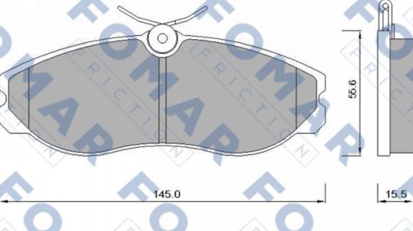Fomar friction FO 624081 Brake Pad Set, disc brake FO624081