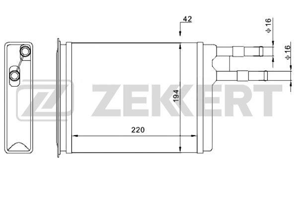 Zekkert MK-5026 Heat exchanger, interior heating MK5026