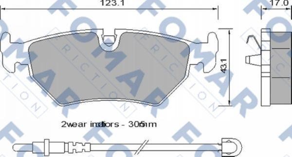 Fomar friction FO 729281 Brake Pad Set, disc brake FO729281