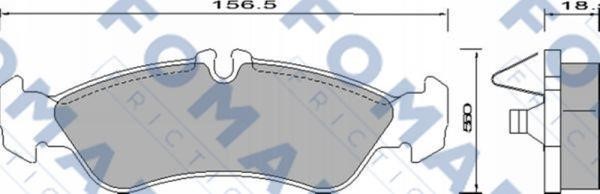 Fomar friction FO 627781 Brake Pad Set, disc brake FO627781