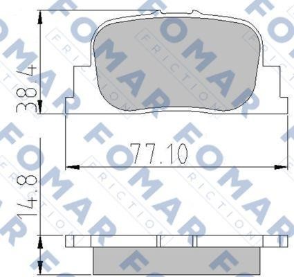 Fomar friction FO 909181 Brake Pad Set, disc brake FO909181