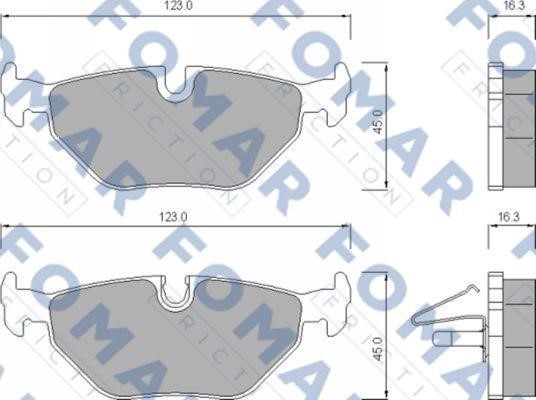 Fomar friction FO 672781 Brake Pad Set, disc brake FO672781