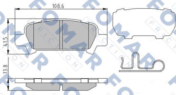 Fomar friction FO 994181 Brake Pad Set, disc brake FO994181