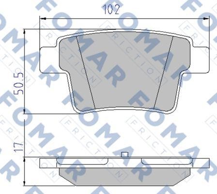Fomar friction FO 928581 Brake Pad Set, disc brake FO928581