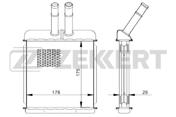Zekkert MK-5038 Heat Exchanger, interior heating MK5038