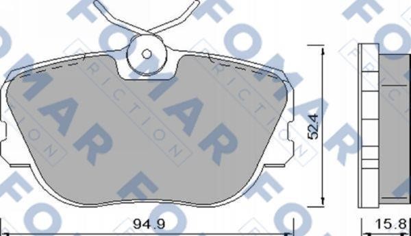 Fomar friction FO 450181 Brake Pad Set, disc brake FO450181