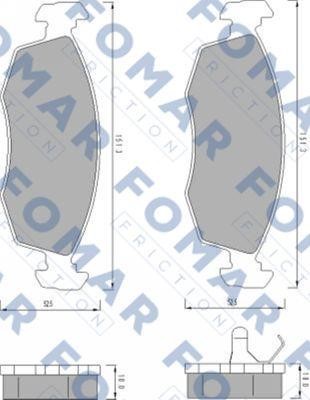 Fomar friction FO 478981 Brake Pad Set, disc brake FO478981