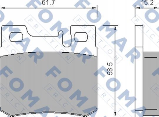Fomar friction FO 639281 Brake Pad Set, disc brake FO639281