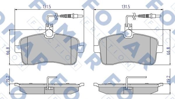 Fomar friction FO 919881 Brake Pad Set, disc brake FO919881
