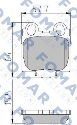 Fomar friction FO 934481 Brake Pad Set, disc brake FO934481