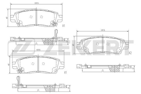 Zekkert BS-1867 Rear disc brake pads, set BS1867