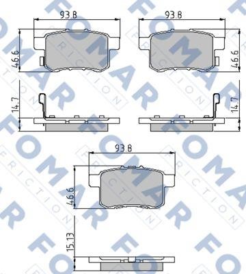 Fomar friction FO 891981 Brake Pad Set, disc brake FO891981