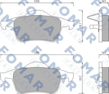 Fomar friction FO 669081 Brake Pad Set, disc brake FO669081