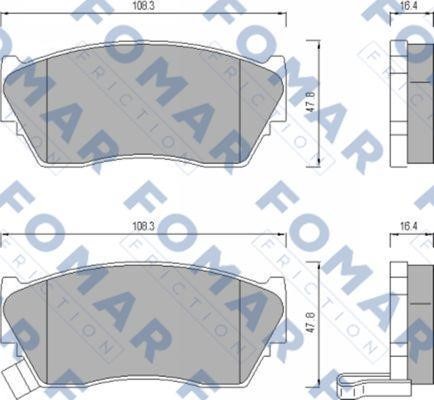 Fomar friction FO 484081 Brake Pad Set, disc brake FO484081