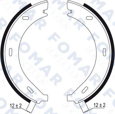 Fomar friction FO 9010 Parking brake shoes FO9010