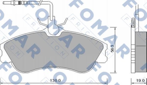 Fomar friction FO 642681 Brake Pad Set, disc brake FO642681