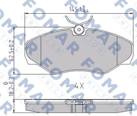 Fomar friction FO 692681 Brake Pad Set, disc brake FO692681