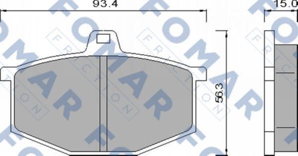Fomar friction FO 424781 Brake Pad Set, disc brake FO424781