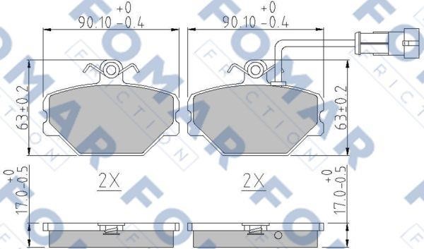 Fomar friction FO 448281 Brake Pad Set, disc brake FO448281