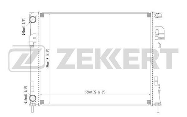 Zekkert MK-1364 Radiator, engine cooling MK1364