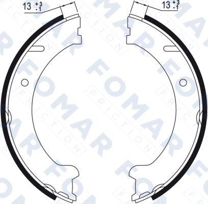 Fomar friction FO 9029 Parking brake shoes FO9029