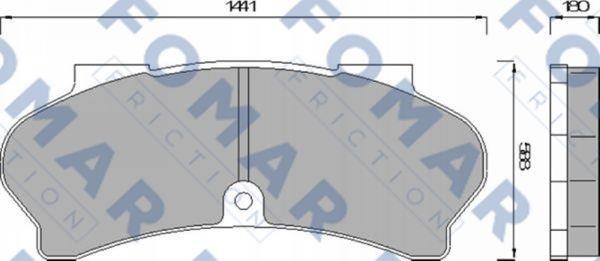 Fomar friction FO 449981 Brake Pad Set, disc brake FO449981