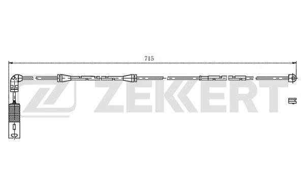 Zekkert BS-8037 Warning Contact, brake pad wear BS8037