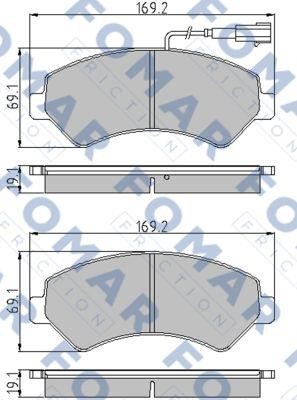 Fomar friction FO 930681 Brake Pad Set, disc brake FO930681
