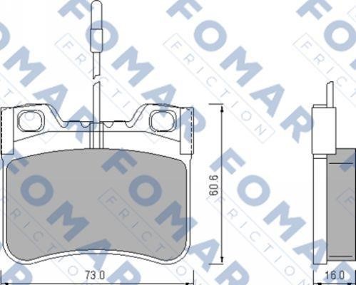 Fomar friction FO 469581 Brake Pad Set, disc brake FO469581