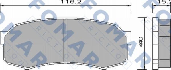 Fomar friction FO 644981 Brake Pad Set, disc brake FO644981
