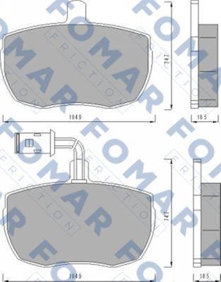 Fomar friction FO 437881 Brake Pad Set, disc brake FO437881