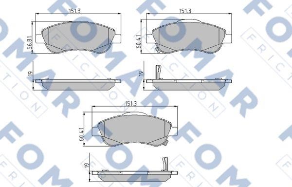 Fomar friction FO 933181 Brake Pad Set, disc brake FO933181