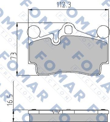 Fomar friction FO 862181 Brake Pad Set, disc brake FO862181
