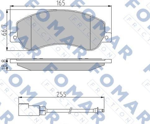 Fomar friction FO 925081 Brake Pad Set, disc brake FO925081