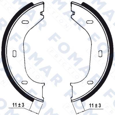 Fomar friction FO 0318 Parking brake shoes FO0318
