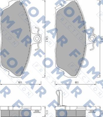 Fomar friction FO 456181 Brake Pad Set, disc brake FO456181