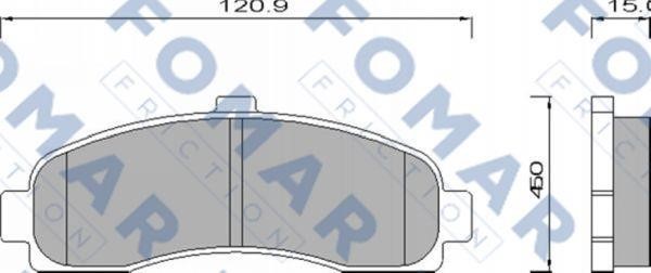 Fomar friction FO 495981 Brake Pad Set, disc brake FO495981