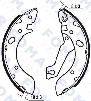 Fomar friction FO 0576 Brake shoe set FO0576