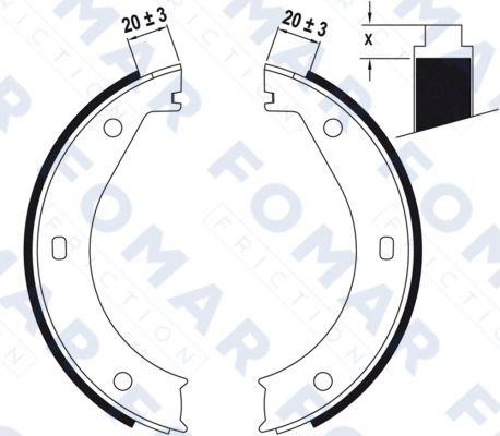 Fomar friction FO 0423 Parking brake shoes FO0423