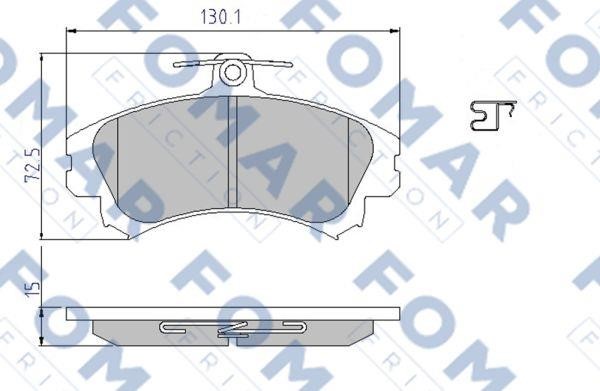 Fomar friction FO 638081 Brake Pad Set, disc brake FO638081