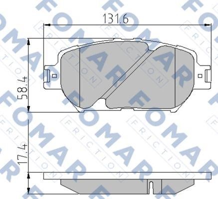 Fomar friction FO 832683 Brake Pad Set, disc brake FO832683