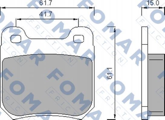 Fomar friction FO 478781 Brake Pad Set, disc brake FO478781