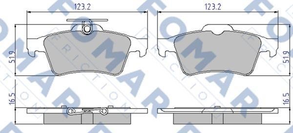 Fomar friction FO 926381 Brake Pad Set, disc brake FO926381