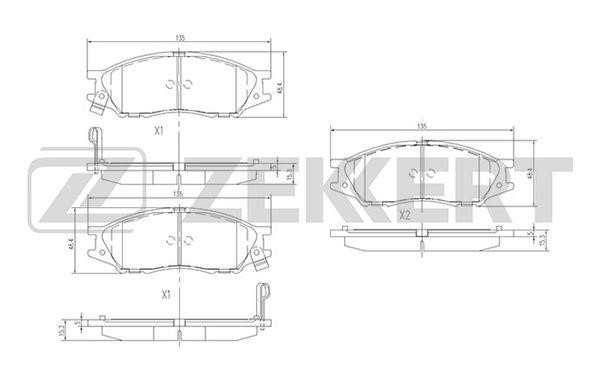 Zekkert BS-2323 Brake Pad Set, disc brake BS2323