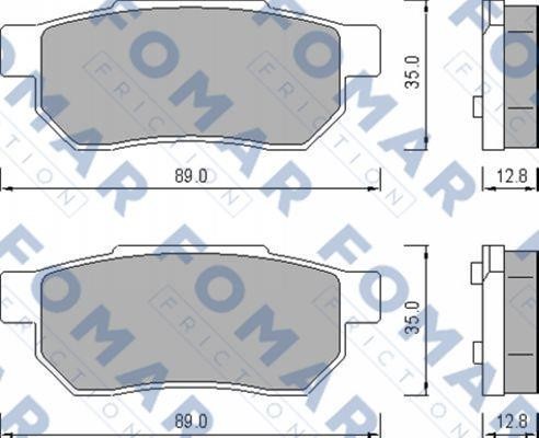 Fomar friction FO 456381 Brake Pad Set, disc brake FO456381
